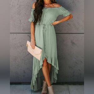 Womens Summer Off Shoulder Long Dress
